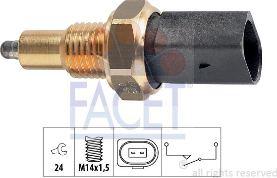 FACET 7.6256 - Датчик, переключатель, фара заднего хода unicars.by