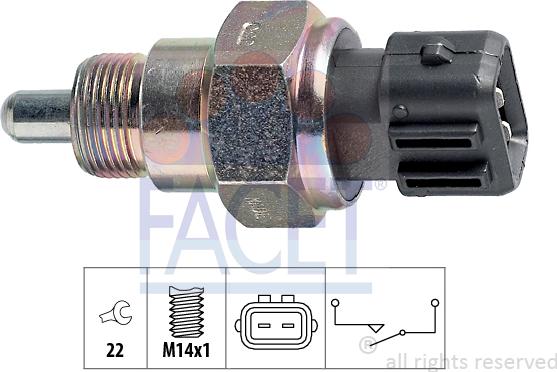 FACET 7.6216 - Датчик, переключатель, фара заднего хода unicars.by