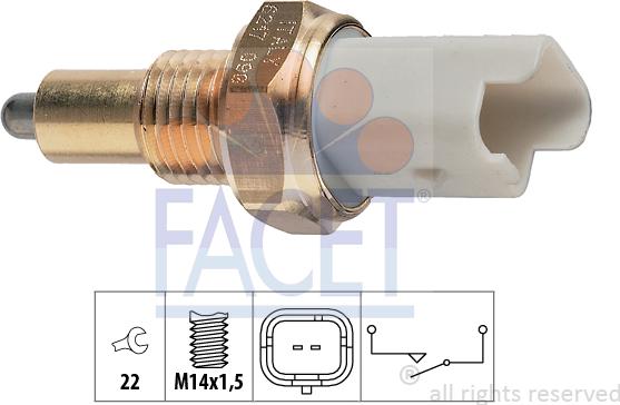 FACET 7.6217 - Датчик, переключатель, фара заднего хода unicars.by