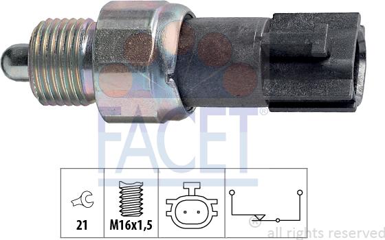 FACET 7.6232 - Датчик, переключатель, фара заднего хода unicars.by