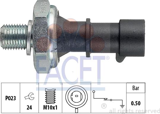 FACET 7.0141 - Датчик, давление масла unicars.by