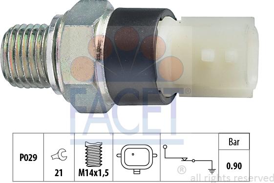 FACET 7.0179 - Датчик, давление масла unicars.by