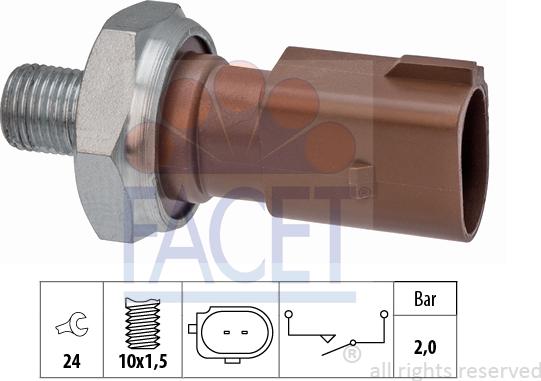 FACET 7.0217 - Датчик, давление масла unicars.by