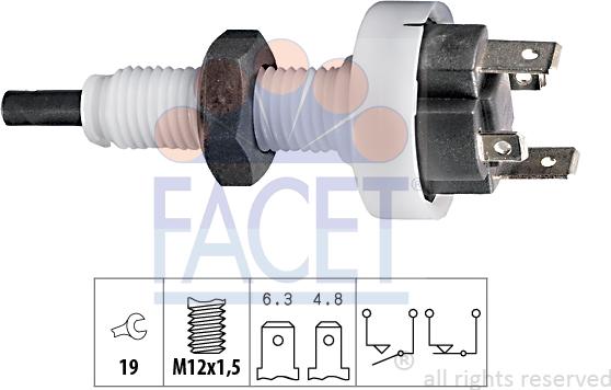 FACET 7.1049 - Выключатель фонаря сигнала торможения unicars.by