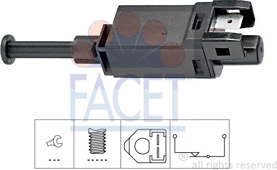 FACET 7.1055 - Выключатель фонаря сигнала торможения unicars.by