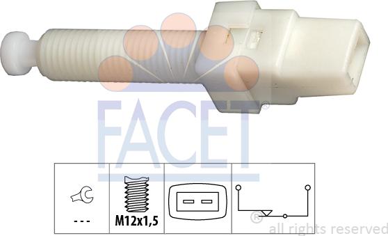 FACET 7.1015 - Выключатель фонаря сигнала торможения unicars.by