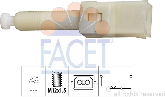 FACET 7.1087 - Выключатель фонаря сигнала торможения unicars.by