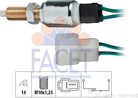 FACET 7.1027 - Выключатель фонаря сигнала торможения unicars.by