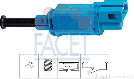 FACET 7.1142 - Выключатель фонаря сигнала торможения unicars.by