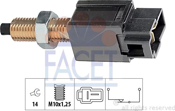 FACET 7.1169 - Выключатель фонаря сигнала торможения unicars.by