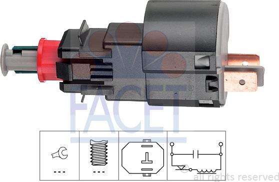 FACET 7.1162 - Выключатель фонаря сигнала торможения unicars.by