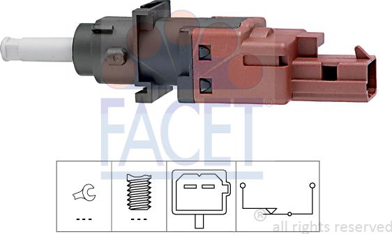 FACET 71170 - Выключатель, привод сцепления (Tempomat) unicars.by