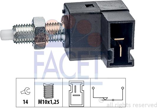 FACET 7.1300 - Выключатель фонаря сигнала торможения unicars.by