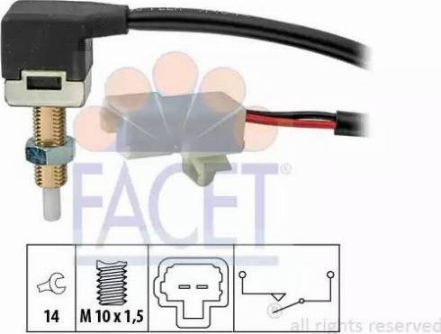 FACET 7.1296 - Выключатель, привод тормоза (механизм газораспределения) unicars.by