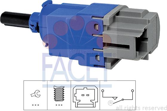 FACET 7.1291 - Выключатель, привод сцепления (Tempomat) unicars.by