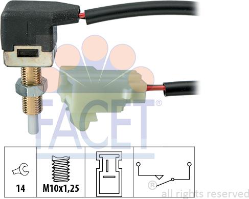 FACET 7.1297 - Выключатель, привод сцепления (Tempomat) unicars.by