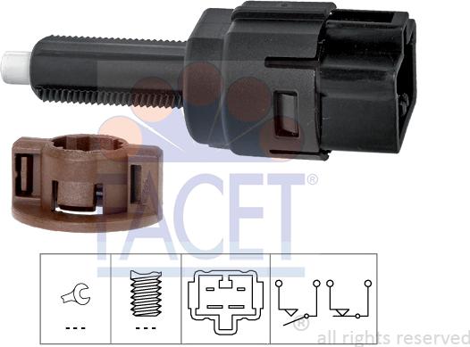 FACET 7.1261 - Выключатель фонаря сигнала торможения unicars.by