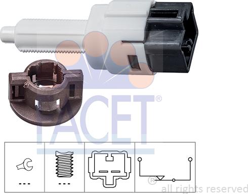 FACET 7.1281 - Выключатель фонаря сигнала торможения unicars.by