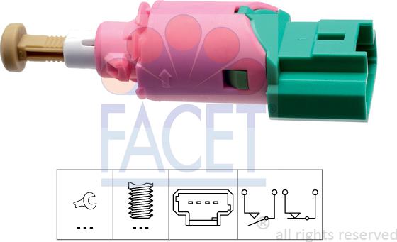 FACET 7.1235 - Выключатель фонаря сигнала торможения unicars.by