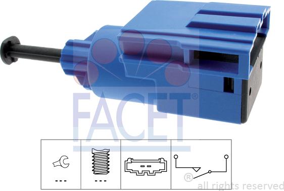 FACET 7.1220 - Выключатель, привод сцепления (Tempomat) unicars.by