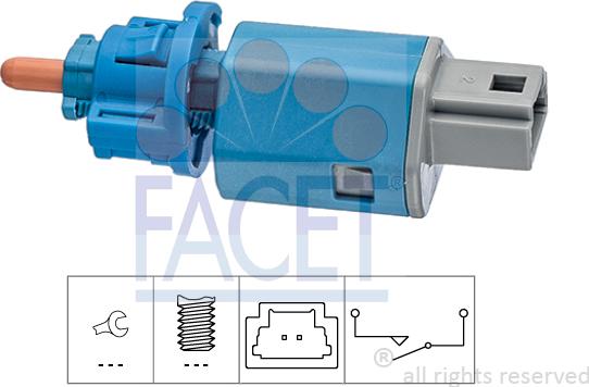 FACET 7.1274 - Выключатель, привод сцепления (Tempomat) unicars.by