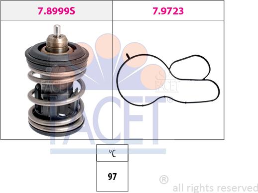 FACET 7.8999 - Термостат охлаждающей жидкости / корпус unicars.by