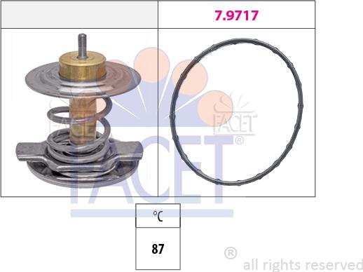 FACET 7.8442 - Термостат охлаждающей жидкости / корпус unicars.by