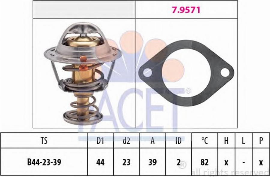 FACET 7.8520 - Термостат охлаждающей жидкости / корпус unicars.by