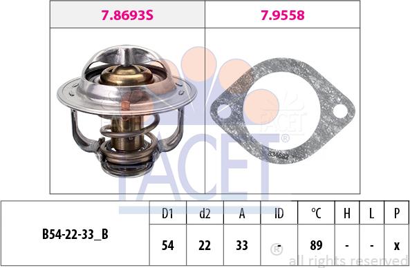 FACET 7.8693 - Термостат охлаждающей жидкости / корпус unicars.by