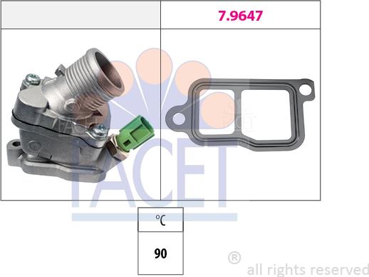 FACET 7.8606 - Термостат охлаждающей жидкости / корпус unicars.by