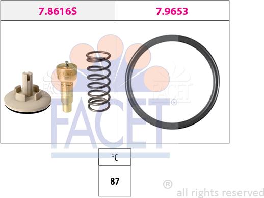 FACET 7.8616 - Термостат охлаждающей жидкости / корпус unicars.by