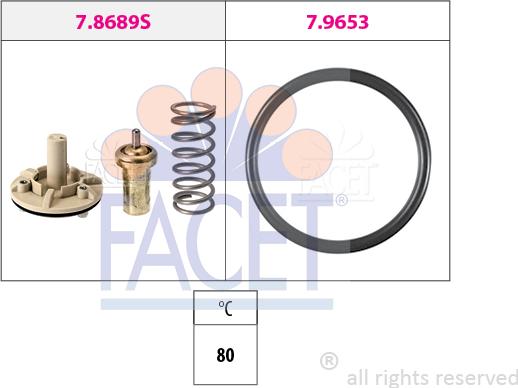 FACET 7.8689 - Термостат охлаждающей жидкости / корпус unicars.by