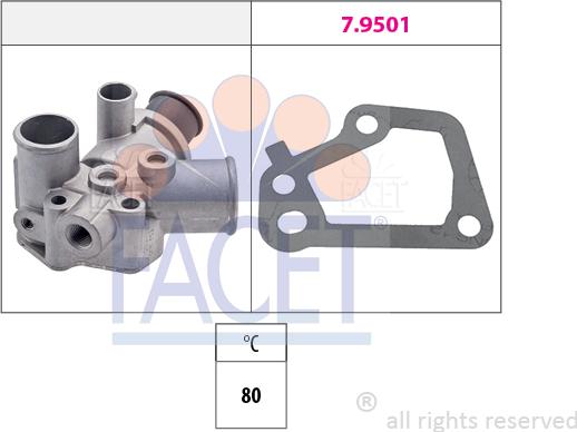 FACET 7.8146 - Термостат охлаждающей жидкости / корпус unicars.by