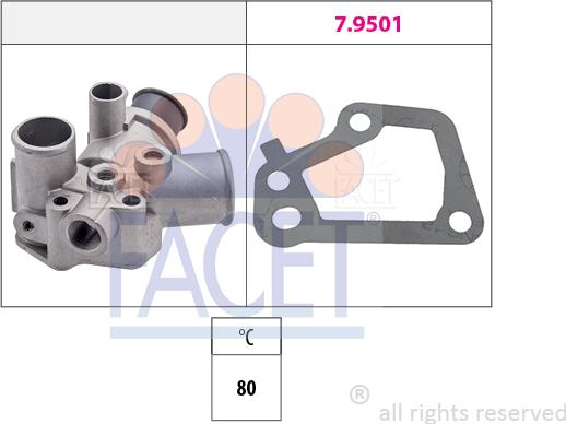 FACET 7.8147 - Термостат охлаждающей жидкости / корпус unicars.by