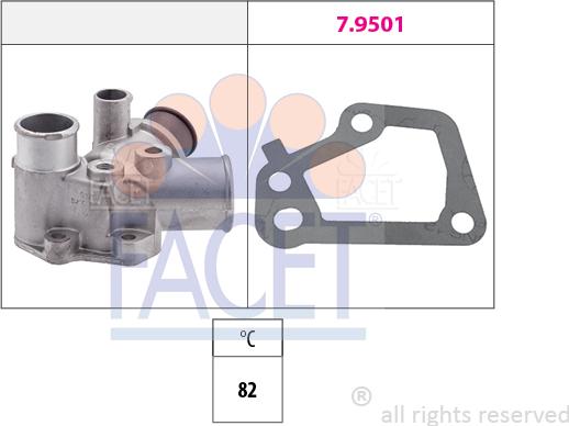 FACET 7.8128 - Термостат охлаждающей жидкости / корпус unicars.by