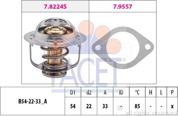 FACET 7.8335 - Термостат охлаждающей жидкости / корпус unicars.by