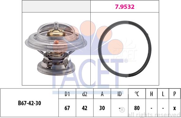 FACET 7.8271 - Термостат охлаждающей жидкости / корпус unicars.by