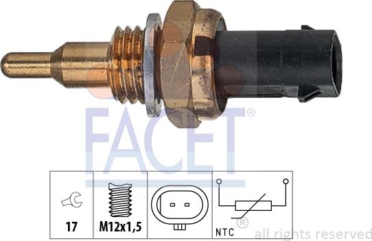 FACET 7.3405 - Датчик, температура охлаждающей жидкости unicars.by