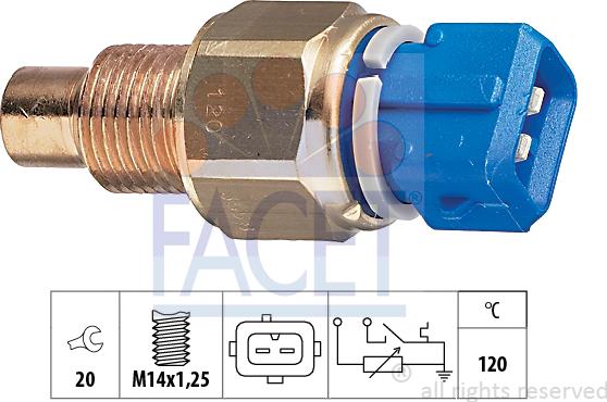 FACET 7.3558 - Датчик, температура охлаждающей жидкости unicars.by