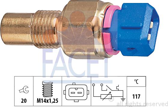 FACET 7.3553 - Датчик, температура охлаждающей жидкости unicars.by