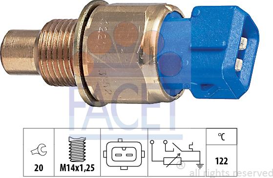 FACET 7.3552 - Датчик, температура охлаждающей жидкости unicars.by