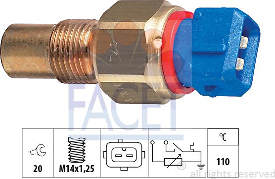 FACET 7.3521 - Датчик, температура охлаждающей жидкости unicars.by