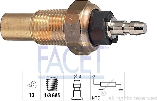 FACET 7.3056 - Датчик, температура охлаждающей жидкости unicars.by