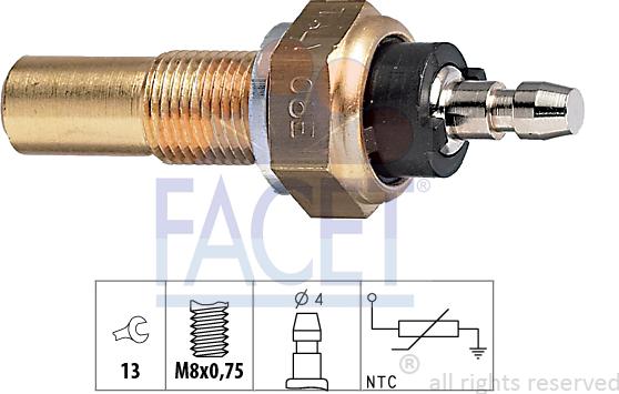 FACET 7.3068 - Датчик, температура охлаждающей жидкости unicars.by