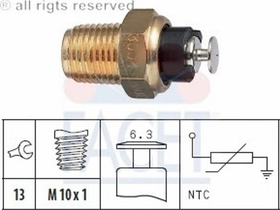 FACET 7.3004 - Датчик, температура охлаждающей жидкости unicars.by