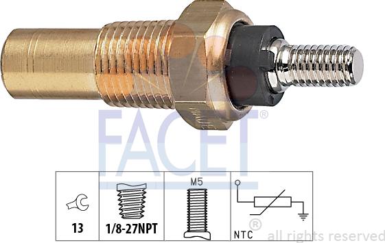 FACET 7.3124 - Датчик, температура охлаждающей жидкости unicars.by