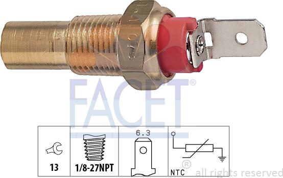 FACET 7.3115 - Датчик, температура охлаждающей жидкости unicars.by