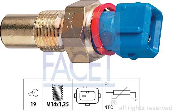 FACET 7.3113 - Датчик, температура масла unicars.by