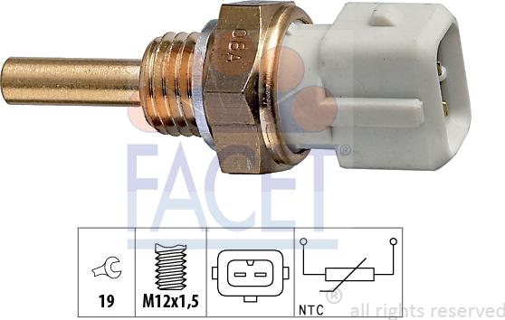 FACET 7.3127 - Датчик, температура охлаждающей жидкости unicars.by