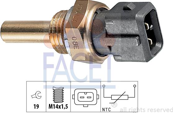 FACET 7.3176 - Датчик, температура охлаждающей жидкости unicars.by